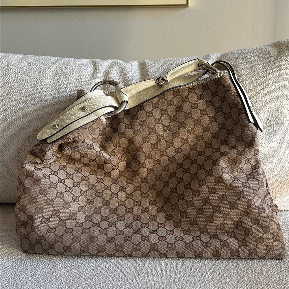 Gucci Tan Monogram Hobo Bag - LARGE - Picture 14 of 14